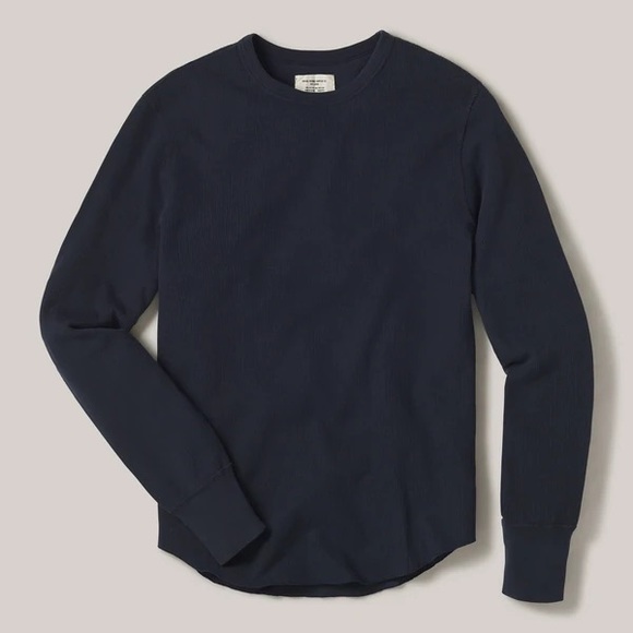 J. Crew Navy Blue Surplus Thermal Long Sleeve Top - Picture 1 of 6